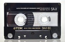 1x  TDK  SA-X 60  |  1989  |  Typ II  |  Super Avylin  | neuwertig |  1a