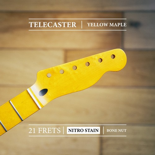Telecaster hals yellow maple - hals,