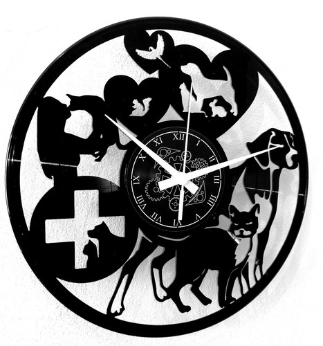 Vinyl wanduhr veterinär - vinyl,