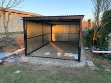 Blechgarage 3x4,5mAutounterstand Überdachung Carport  Stahlgarage Fertiggarage