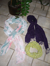 Konvolut 2 x Schals 1 x Loop Gr. XXL 145 X 135 cm  Viskose/B.wolle bunt  NEUw.