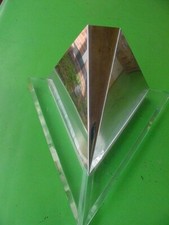 3 eckige Chrom und Glaswandleuchte, indirekte Beleuchtung, sehr dekorativ