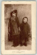 39420525 - Aus der Schule ausgesperrt sign.E.Longoni Kind