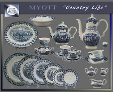 Myott "Country Life" Teile zur Wahl: teller platte schüssel england blau