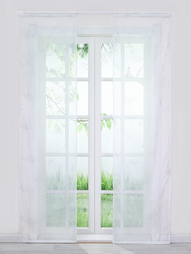 2er transparent schiebegardine - 2er,
