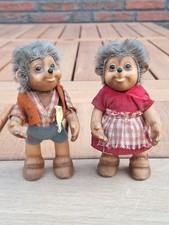 Steiff Mecki und Micki, 12 cm, alt, 1986-1990, mit Fahne, Macki Mucki