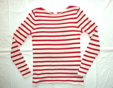 BOSS Hugo Boss ♛ 100% Kaschmir Pullover/Shirt Gr. S, rot weiß,Streifen" Wabandy"