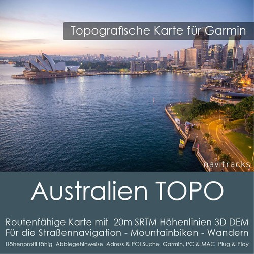 Australien topo karte - australien, 20m