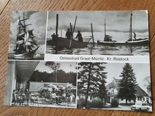 GRAAL-MÜRITZ BROILER-GASTST., BODDEN, SCHIFF WILHELM PIECK Ansichtskarte 80er J.