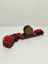 Wiking Magirus 235 D Tieflader Sattelzug 1:87 mit Kabeltrommel Modell LKW