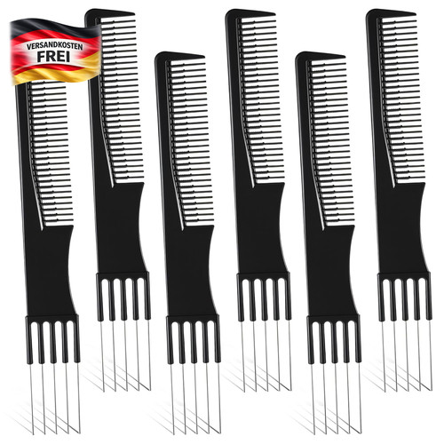 Toupierkamm set stück für - toupierkamm, 6
