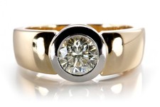 Solitär Ring 1 Brillant 0,50 ct H/LUPENREIN 585 Gelbgold Gr. 54 [BRORS 20228]