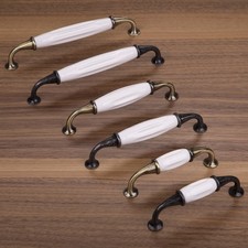 1-10x Porzellangriff Möbelgriff Landhausgriff Antik Küchengriff Türgriff JOHANNA