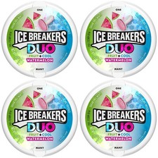 4-Pack ICE BREAKERS Duo Früchte + Cool Wassermelone Zucker Frei Minz –