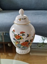 Rosenthal Vase Deckelvase Urnenvase Lid Urn Vase Coloured Flowers Bunte Blume