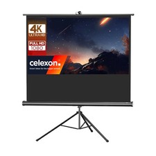 celexon mobile Business und Heimkino Stativ-Leinwand Eco Schwarz 244x138cm 16:9