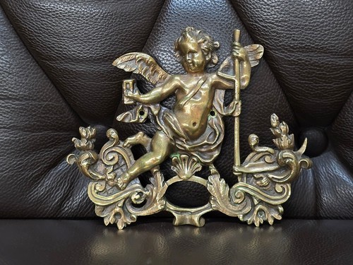 Barock messingrelief putto - –,