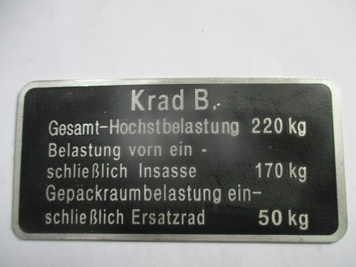 Typenschild bmw schild - typenschild,