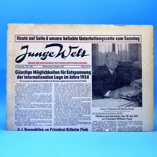 Junge welt 1954 - welt, 03.01.1954
