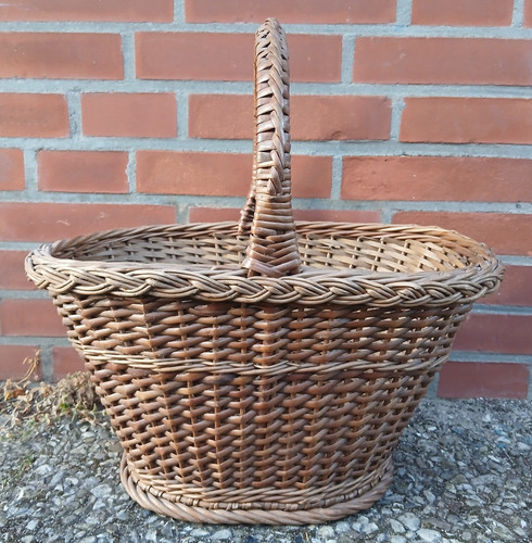 Geflochtener weidenkorb oval - weidenkorb,