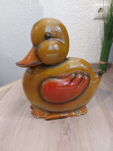 Große keramik deko ente - große,