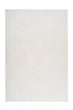 Kurzflor Teppich Weiß Modern