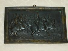 Plakette Porträt Bronzeguss " Schlachtenszene" signiert V.G.Mueller AKAD. Berlin