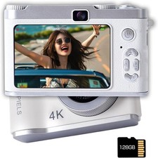 Digitalkamera 4K Digitalkamera Kompaktkamera 30FPS HD 1080P mit 128GB Micro