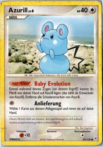 Pokemon azurill 130 diamant - pokemon,