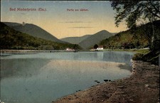 Bad Niederbronn-les-Bains Frankreich France Elsass 1911 Weiher Teich See Berge