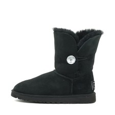 UGG Damen Classic Button II Stiefel Schwarz Halbhoch Stiefeletten EU 38