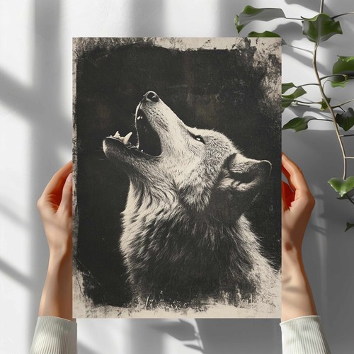 Wolf motiv premium poster - wolf,