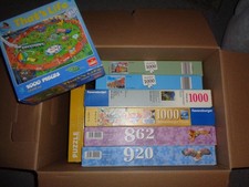 8 teiliges Puzzle Paket/ Konvolut  6 x 1000 Teile, 2 Silouetten 920und 862 Teile