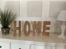 Mahagoni Holzbuchstaben Home 30x14