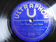 Schellack platte Tango Das Märchen vom Glück Juan Llossas Ultraphon A531