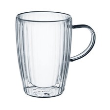 Doppelwandige Gläser mit Henkel Thermogläser Tee Kaffeetassen 2-er Set 350 ml 