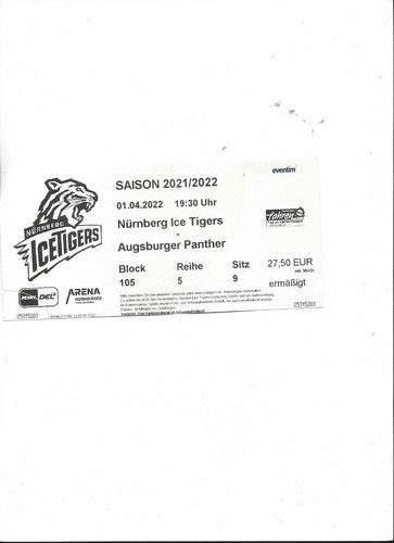 Sammler ticket ehc ice tigers - sammler,