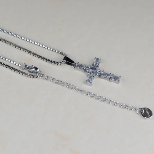 Kreuz halskette damen - halskette,