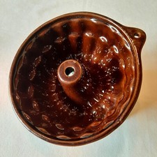 Alte Backform Guglhupf Scheurich Keramik 950-21 Braun Guter Zustand