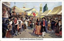 Künstler Ak Stuttgart Cannstadt, Cannstatter Volksfest, Trachten,... - 11016936