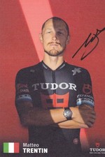 Autogrammkarte,Team Tudor 2025,TdF 2025,signiert Matteo Trentin