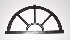 Antik Halbrund Aluminium Stallfenster Scheunenfenster Eisenfenster 65x34 cm. W4B