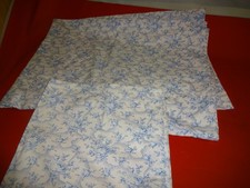 2 teilige alte Bauernbettwäsche  Rosenmuster blau