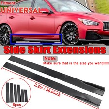 86,6" Auto Seitenschweller Ansätz Sideskirts Erweiterung Glanz Schwarz Universal