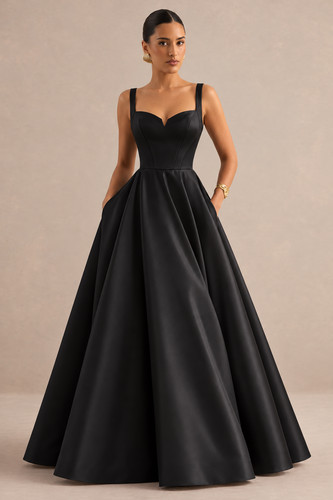 Schwarzes braut abendkleid - braut,