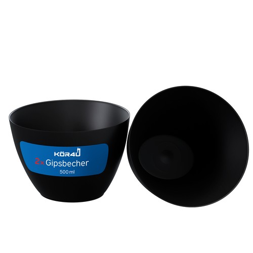 Kör4u gipsbecher 13cm - gipsbecher, schwarz