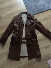 David Moore Ledermantel braun