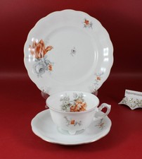 Koenigszelt Porzellan Charlotte, Kaffeegedeck Sammelgedeck 3 tlg. Tasse Teller