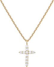 14K Gold Vergoldet kreuz kette