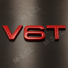 3D V6T Metall Aufkleber KFZ Emblem Auto Sticker Logo Motorsport Tuning KFZ